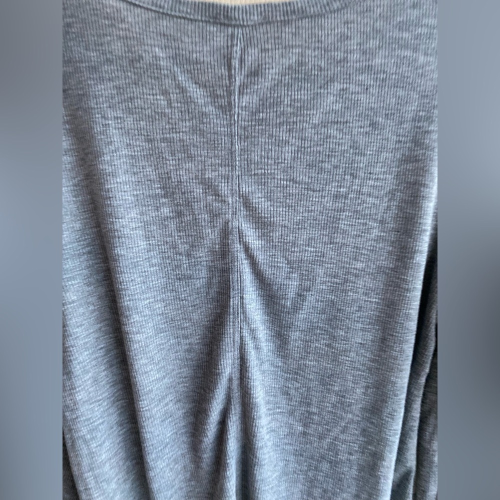 Free People Charcoal V-Neck Long Sleeve Blouse - Picture 5 of 6